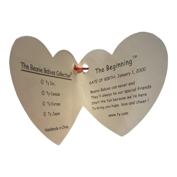 vintage Ty White Bear with Silver Stars Plush Toy with tag errors - Picture 5 of 5